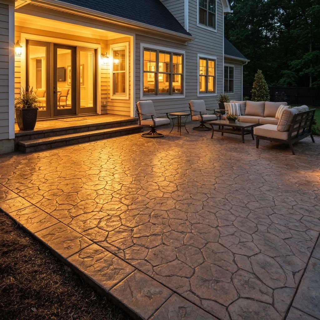 Beautiful stamped concrete patio